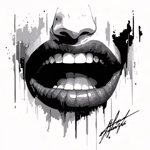 Throat tattoo design idea