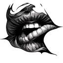 Throat tattoo design idea