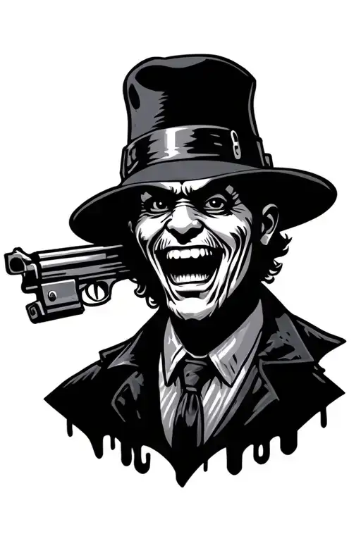 gangster cartoon characters old school mob theme arm sleeve tattoo design idea