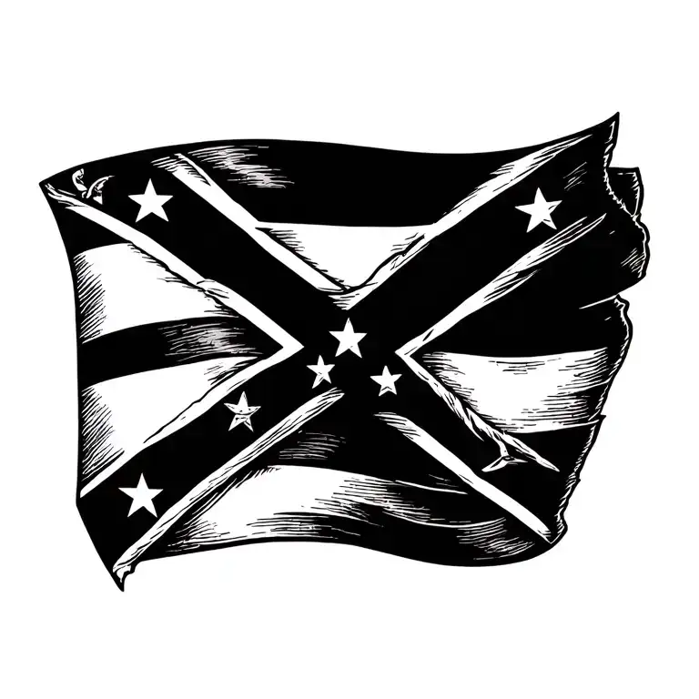 Confederate flag name tattoo tattoo design idea