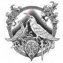 The blood of the covenant is thicker than the water of the womb  tattoo design idea