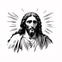 Crying Jesus tattoo design idea