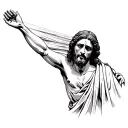 Crying Jesus tattoo design idea