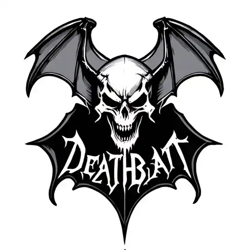 deathbat logo tattoo design idea