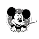 Gangster mickey mouse tattoo design idea