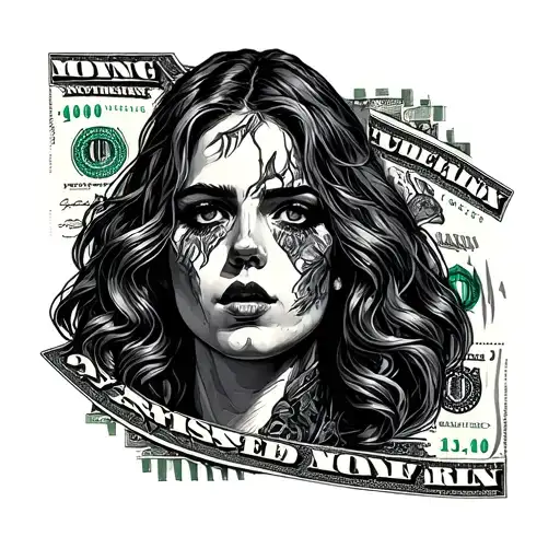 money and risk nothing gain tattoo design idea