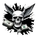 money and risk nothing gain tattoo design idea