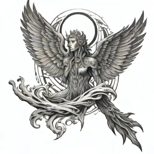 spiritual ascension tattoo design idea