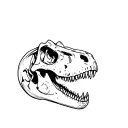 flash t rex skull tattoo design idea
