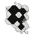 honeycomb and vine intertwined tattoo design idea