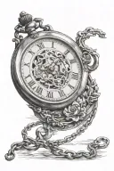 Step-by-Step Drawing Guide:  1. Start with the Pocket Watch:  Shape: Draw a circular shape for the vintage pocket watch. tattoo design idea