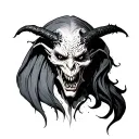 depression demon tattoo design idea