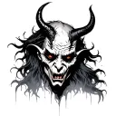 depression demon tattoo design idea