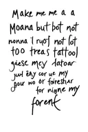 Make me a Moana tattoo but not too detailed for my forearm tattoo design idea