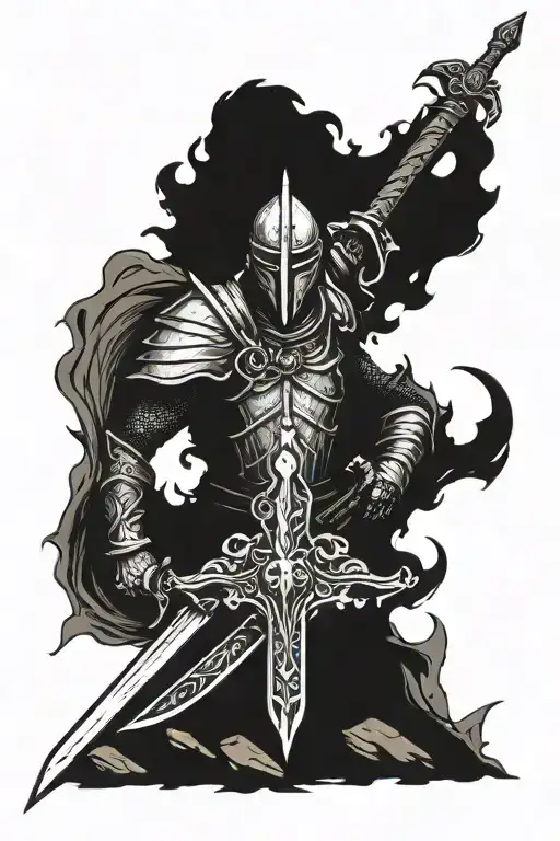 sword dark souls tattoo design idea