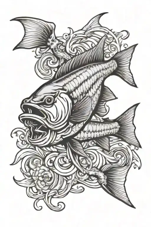 snook fish and Florida state tattoo design idea
