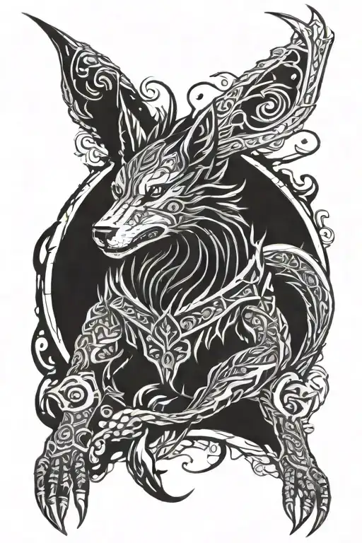 dread wolf tattoo inspired dragon age tattoo design idea