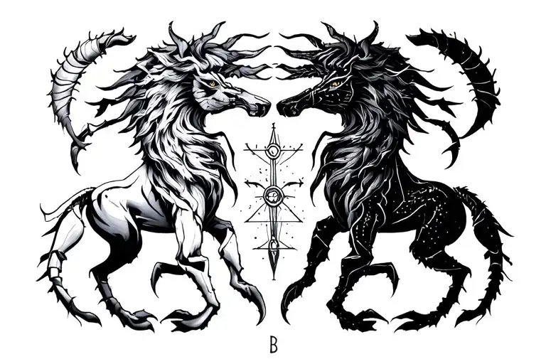 zodiac sign symbols leo virgo scorpio tattoo design idea
