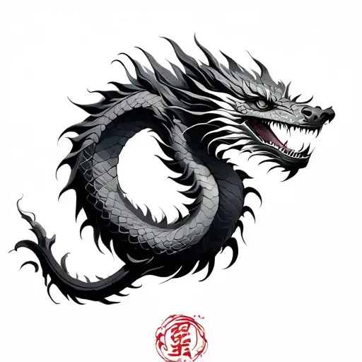 Vietnamese Dragon tattoo design idea
