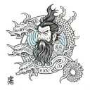 Poseidon tattoo design idea