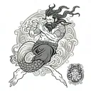 Poseidon tattoo design idea