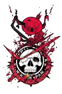 Linkin park logo colored tattoo design idea