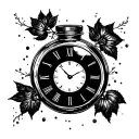 time in a bottle tattoo design idea