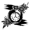 time in a bottle tattoo design idea