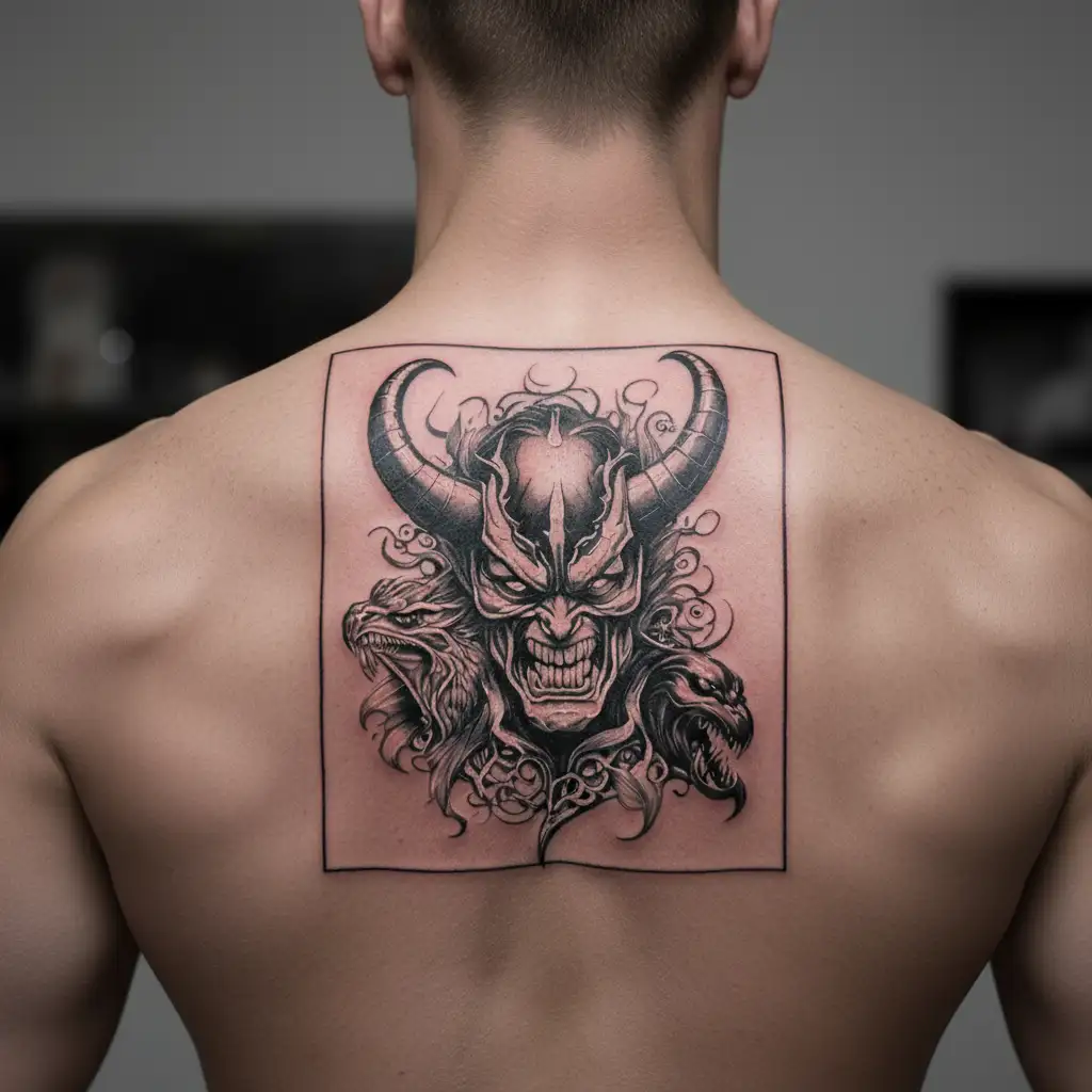 loki ,deadpoo and venom tattoo design idea