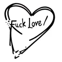 Fuck Love tattoo design idea