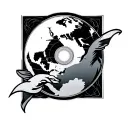 Cd love on the world tattoo design idea