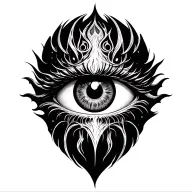 sauron eye on top tattoo design idea