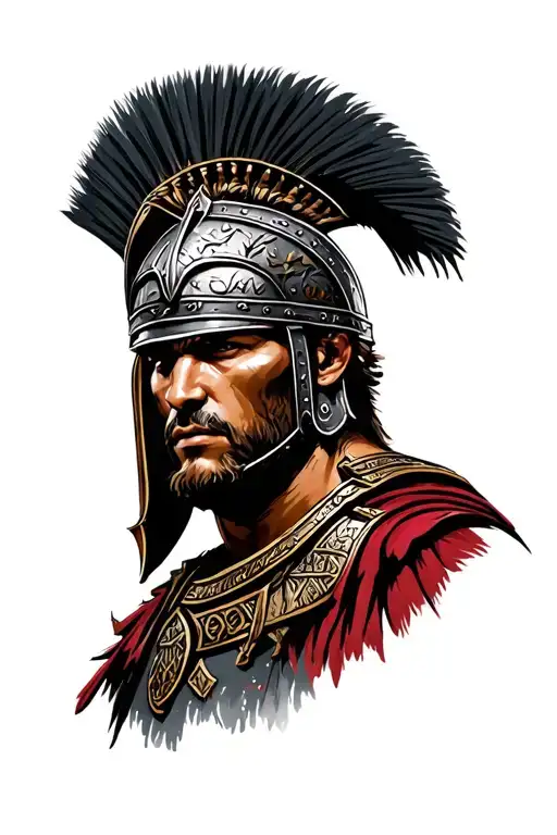 Spartacus gladiator and roman legion tattoo design idea