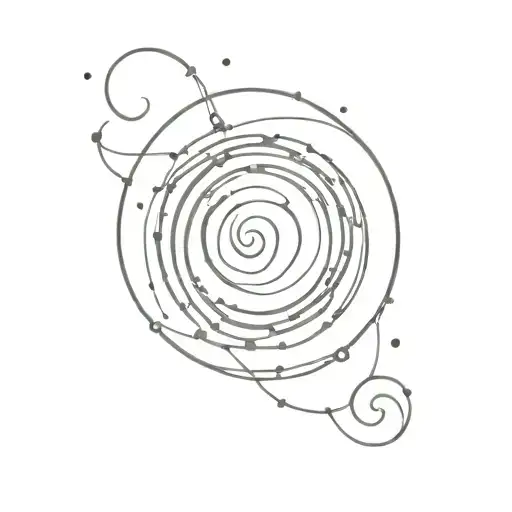 round spiral galaxy tattoo design idea