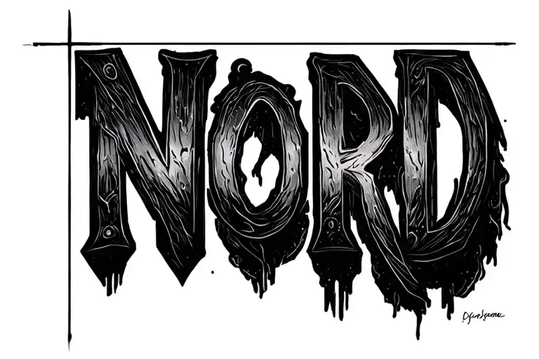 "Nord" animal rights activists minimalism  tattoo design idea