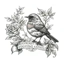 a robin bird with the words everyone u meet is fighting a battle you know nothing about  tattoo design idea