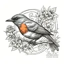 a robin bird with the words everyone u meet is fighting a battle you know nothing about  tattoo design idea