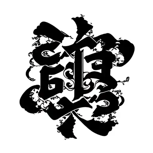 "Gesulgon" Two Word Ambigram Generator tattoo design idea