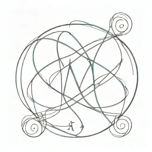 A, M, and F logo intertwined tattoo design idea