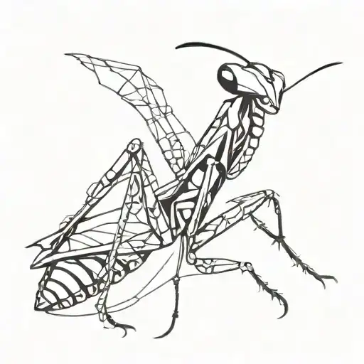 mantis tattoo design idea