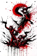 demons fleeing the underworld free your mind tattoo design idea