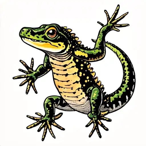 salamander tattoo design idea