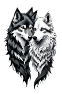 nordic skoll and hati find my way tattoo design idea