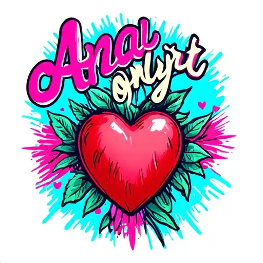 "Anal only" Girly Heart tattoo design idea