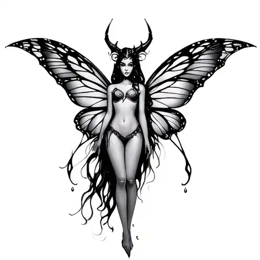 Evil Fairy tattoo design idea