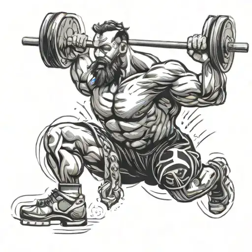 powerlifting tattoo design idea
