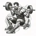 powerlifting tattoo design idea