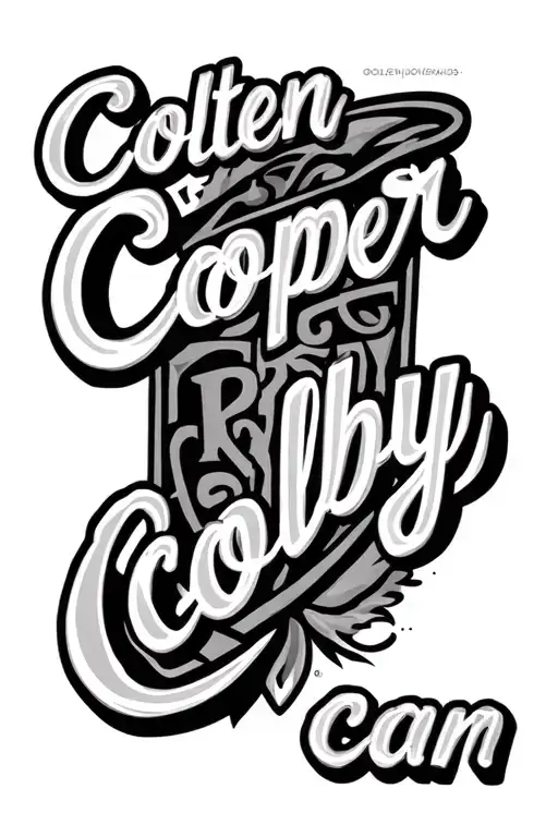 "Colten cooper colby cam" names written co tattoo design idea