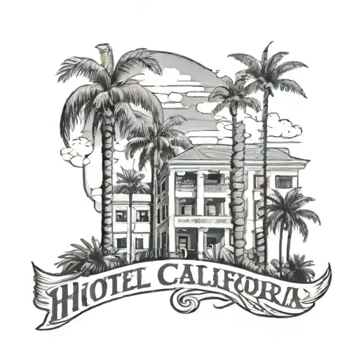 hotel California tattoo design idea