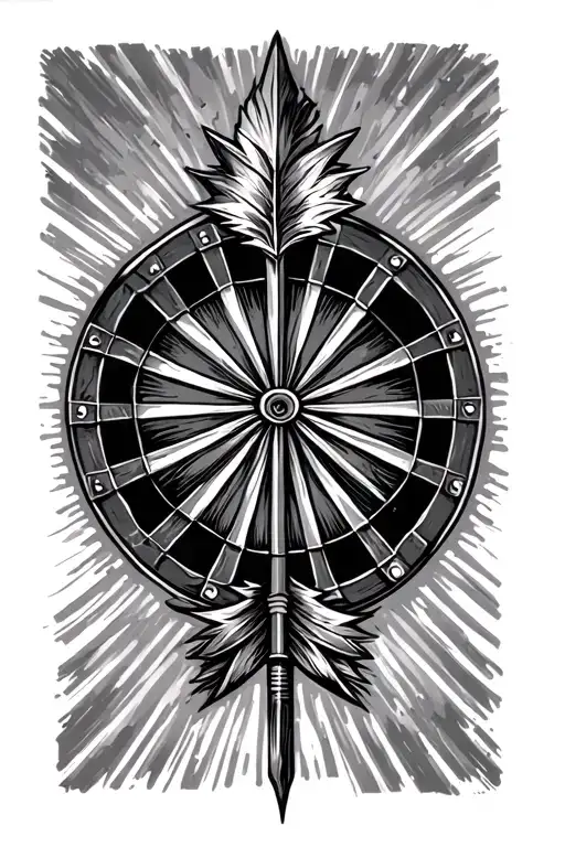 dart arrow tattoo design idea